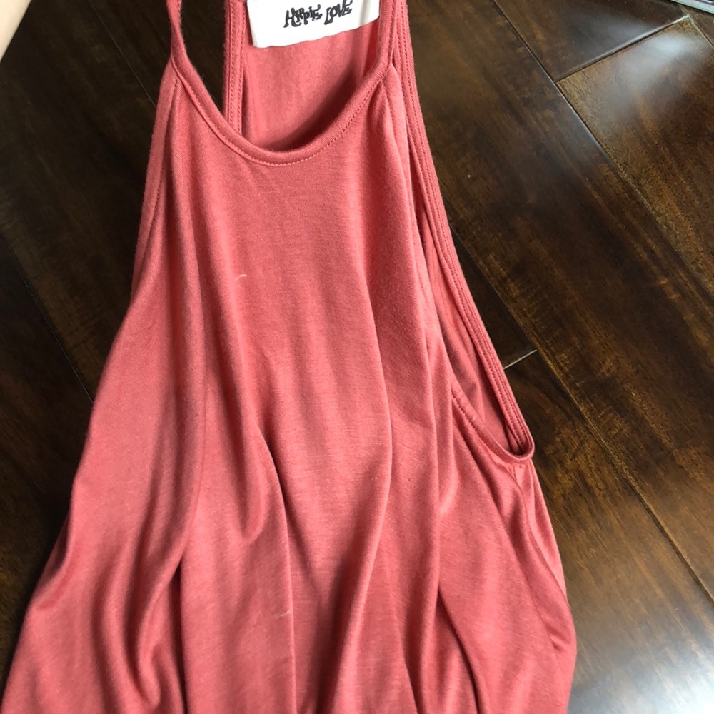 Hippie Love Coral Halter Tank